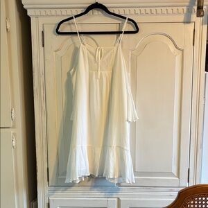 Jack by BB Dakota Cream Crochet Lace Tie-Front Top